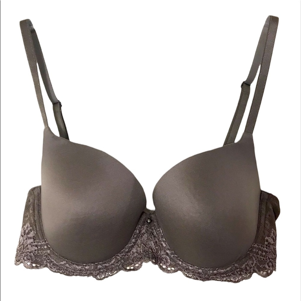 Simply Vera Wang 34B Taupe Convertible lace bra with rhinestone